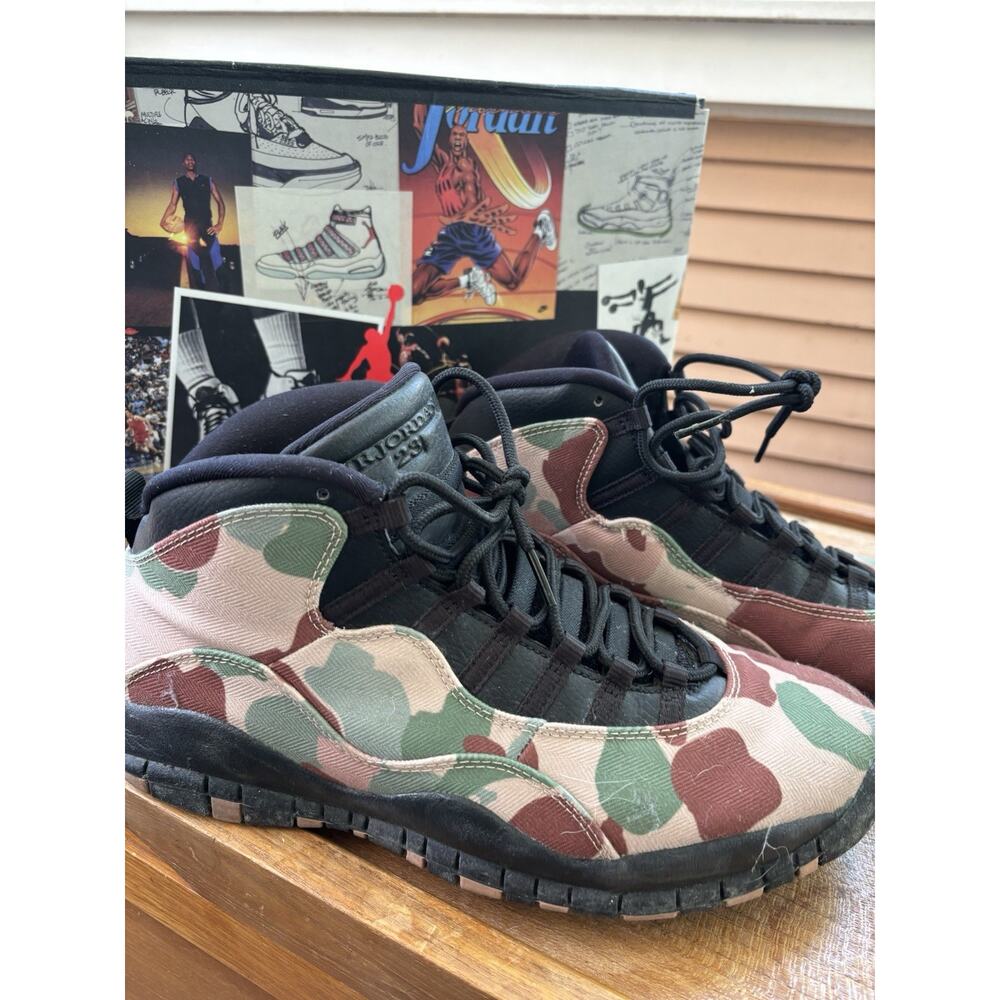 Air Jordan 10 Retro Desert Camo Size 11 310805-200 Very Clean with OG Box